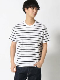 【SALE／50%OFF】BANANA REPUBLIC FACTORY STORE (M)BANANA REPUBLIC FACTORY STORE 日本限定 ボクシーストライプTシャツ バナナ・リパブリック ファクトリーストアー トップス カットソー・Tシャツ ホワイト ネイビー