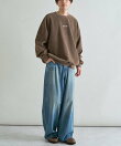 ワイドストレートデニムパンツ