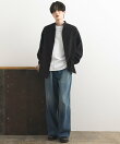 ワイドストレートデニムパンツ