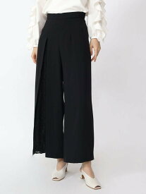 resil フロントレースドッキングワイドパンツ ラシュッド パンツ その他のパンツ ブラック【送料無料】