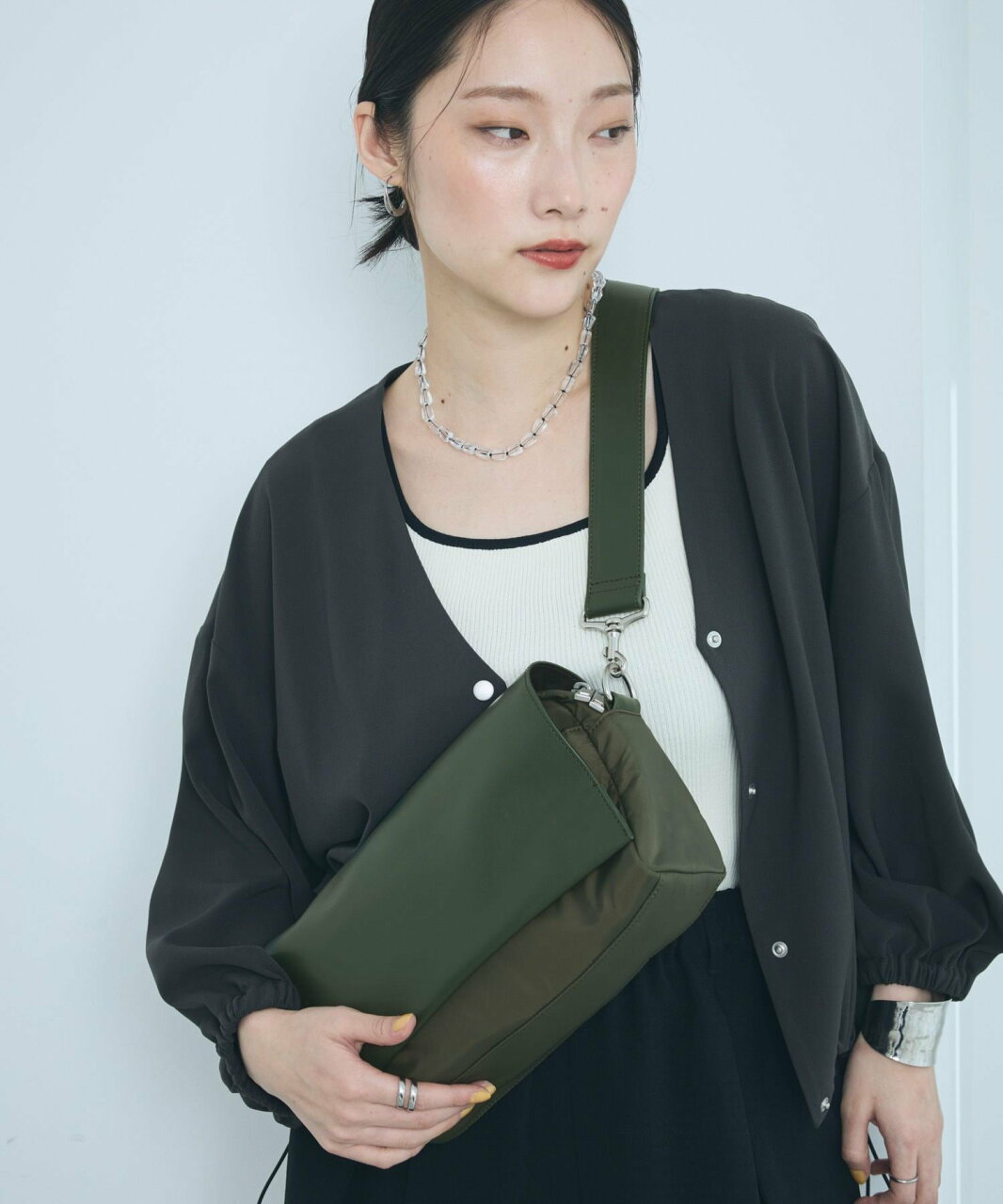 LEPSIM 【500mlペットボトルも入る】フラップボディバッグ レプシィム バッグ ショルダーバッグ グレー カーキグリーン ブラウン ブラック【送料無料】 - メイン画像 15