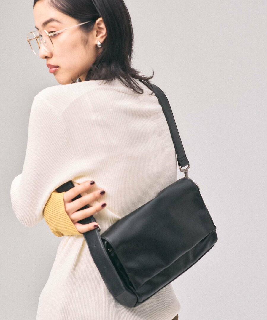 LEPSIM 【500mlペットボトルも入る】フラップボディバッグ レプシィム バッグ ショルダーバッグ グレー カーキグリーン ブラウン ブラック【送料無料】 - メイン画像 5