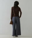 【アンサンブル可能】フェザートリミングニットプルオーバー