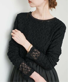 SLOBE IENA レースロングスリーブカットソー スローブ イエナ トップス カットソー・Tシャツ ブラウン ブラック ホワイト【送料無料】