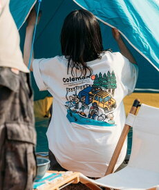【SALE／10%OFF】Coleman 別注 コールマン matsui lake sied SS TEE バックプリント クルーネック 半袖T 25SS フリークスストア トップス カットソー・Tシャツ グレー グリーン ホワイト【送料無料】