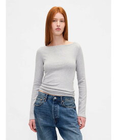GAP (W)モダン ボートネックTシャツ ギャップ トップス カットソー・Tシャツ ブラウン グレー ブラック ホワイト【送料無料】