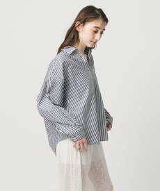 UNITED ARROWS ＜TICCA＞ストライプ スキッパー シャツ ユナイテッドアローズ トップス シャツ・ブラウス ピンク ネイビー【送料無料】
