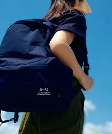 SHIPS MEN 【WEB限定】SHIPS: COPYRIGHT ロゴ 60/40クロス バックパック シップス バッグ リュック・バックパック ネイビー ベージュ グレー ブラック【送料無料】