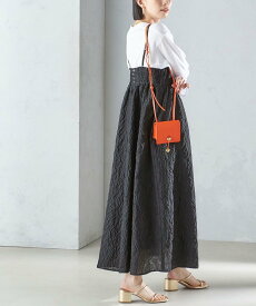 【SALE／20%OFF】SHIPS WOMEN * ＜手洗い可能＞フラワー エンボス キャミ ワンピース 24SS ◇ シップス ワンピース・ドレス ワンピース ブラック ホワイト【送料無料】