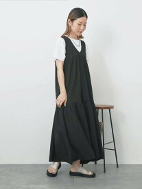 【SALE／48%OFF】Samansa Mos2 blue 楊柳ノースリーブワンピース サマンサモスモス ワンピース・ドレス ワンピース ブラック ブルー ネイビー