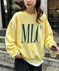 Discoat 【ユニセックス】Verticalロゴスウェット ディスコート トップス カットソー・Tシャツ ネイビー イエロー ブルー【送料無料】