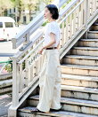 FIT MAGIC マーベルト タックワイドパンツ/スラックス S/M 全4色