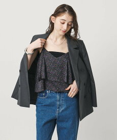 UNITED ARROWS ＜TICCA＞2WAY プリント キャミソール ユナイテッドアローズ トップス カットソー・Tシャツ ブラウン ネイビー【送料無料】
