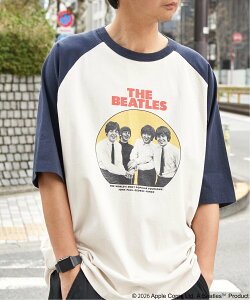VENCE share style MENs THE BEATLES �U �r�[�g���Y ���R�[�h���O����T�V���c ���@���X �G�N�X�`�F���W �g�b�v�X �J�b�g�\�[�ET�V���c �O���[ �u���[ �u���E���y���������z