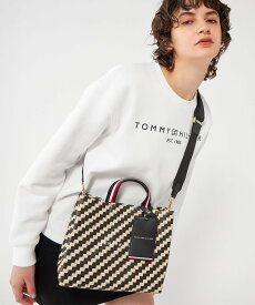 TOMMY HILFIGER (W)TOMMY HILFIGER(トミーヒルフィガー) プリントミディアムショッパートートバッグ トミーヒルフィガー バッグ トートバッグ【送料無料】