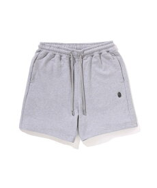 A BATHING APE ONE POINT RELAXED FIT SWEAT SHORTS ア ベイシング エイプ パンツ ジャージ・スウェットパンツ グレー ブラック ベージュ【送料無料】