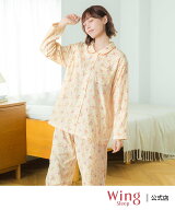 【SALE／20%OFF】Wing Sleep ウイング パジャマ 綿100%(本体) 二重ガーゼ 長袖 長ズボン ウイング インナ…