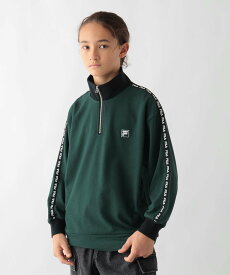 【SALE／55%OFF】GLOBAL WORK FILA/コラボハーフZIP/キッズ/252057 グローバルワーク トップス スウェット・トレーナー ブラック ホワイト グリーン