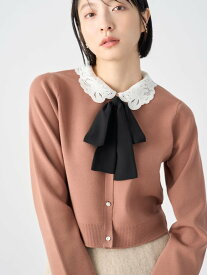 CELFORD 【WEB限定】デタッチャブルレースカラーカーディガン セルフォード トップス カーディガン ブラック【送料無料】