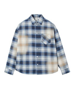 X-girl BLEACHED PLAID L/S SHIRT �G�b�N�X�K�[�� �g�b�v�X �V���c�E�u���E�X �u���b�N �u���[�y���������z