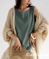 antiqua [antiqua]オーガニックコットン ボートネックタンクトップ レディース NA-00249 アンティカ トッ…