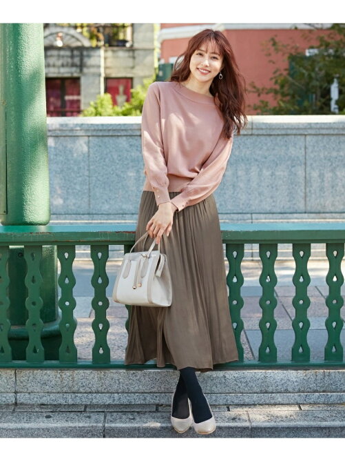 Any Sis 美人百花12月号掲載 ボウタイニット サテンスカート セットアップ Rakuten Fashion 楽天ファッション 旧楽天ブランドアベニュー By5263