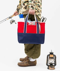 BEAMS PLUS L.L.Bean * BEAMS PLUS & BEAMS BOY / 別注 Deep Bottom Deluxe Boat and Tote Medium ビームス メン バッグ トートバッグ ネイビー レッド【送料無料】