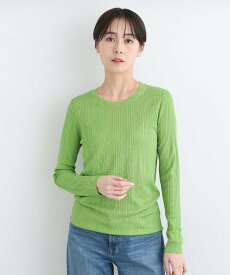 【SALE／55%OFF】INDIVI 【洗える/ラメ】コンパクトリブニット インディヴィ トップス ニット グリーン ブラウン ベージュ【送料無料】