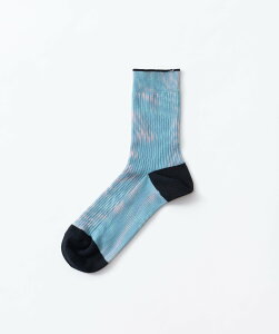 TRICOTE MOIRE LINK SOCKS �g���R�e �C���E���b�O�E�F�A �C�� �z���C�g �u���[ �I�����W
