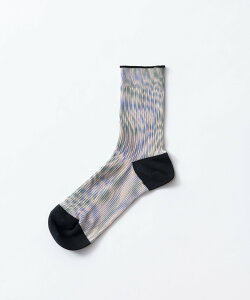 TRICOTE MOIRE LINK SOCKS �g���R�e �C���E���b�O�E�F�A �C�� �z���C�g �u���[ �I�����W