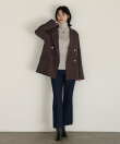 美人度があがる、 金ボタン ダブルテーラードジャケット【無地/チェック】