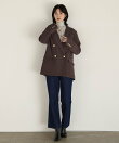 美人度があがる、 金ボタン ダブルテーラードジャケット【無地/チェック】