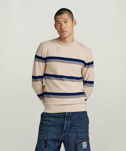 �ySALE�^40%OFF�zG-Star RAW �y�����V���b�v�zSTRIPE KNITTED SWEATER/�X�g���C�v�f�U�C���j�b�g�Z�[�^�[ �W�[�X�^�[���D �g�b�v�X �j�b�g �O���[�y���������z
