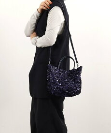 【SALE／20%OFF】COOCO スパンコール2WAYトートバッグ プードゥードゥー バッグ トートバッグ ホワイト ブラック ピンク ネイビー シルバー ゴールド【送料無料】