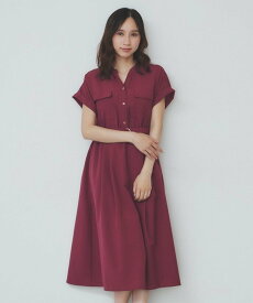 index 《7色展開/XS-LLサイズ》ダブルポケットスキッパーシャツワンピース【吸水速乾/防シワ/イージーアイロン/抗ピル/洗濯機洗い可】 インデックス ワンピース・ドレス その他のワンピース・ドレス グレー ブラウン カーキグリーン ネイビー ブルー ワインレッ【送料無料】