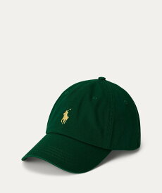 POLO RALPH LAUREN コットン チノ ボール キャップ ラルフローレン 帽子 キャップ グリーン【送料無料】