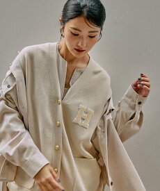 GLOBAL WORK 吉高由里子さん着用/スウェットライクロゴVネックカーディガン/571352 グローバルワーク トップス カーディガン ネイビー【送料無料】