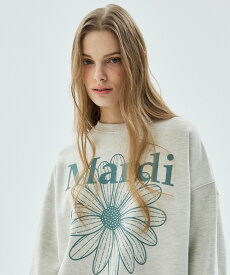 Mardi Mercredi SWEATSHIRT FLOWERMARDI マルディメクルディ トップス スウェット・トレーナー グリーン ブラウン ブラック ホワイト【送料無料】