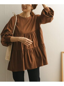 DOORS 【予約】ティアードチュニックブラウス アーバンリサーチドアーズ シャツ/ブラウス シャツ/ブラウスその他 ブラウン ベージュ ブラック【送料無料】