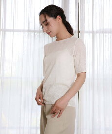 【SALE／60%OFF】DECADE CLASSIC 【DECADE CLASSIC】花柄レース 半袖トップス ディケイドクラシック トップス カットソー・Tシャツ ブラック ホワイト