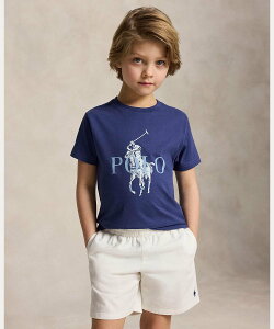 POLO RALPH LAUREN (�{�[�C�Y 2��~7��)Big Pony �R�b�g�� �W���[�W�[ T�V���c �����t���[���� �g�b�v�X �J�b�g�\�[�ET�V���c �l�C�r�[�y���������z