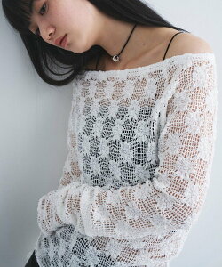 CODE A �yRe�zfloral lace tops �R�[�h�G�[ �g�b�v�X �J�b�g�\�[�ET�V���c �z���C�g �u���b�N�y���������z