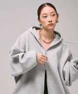 LEPSIM 《パフエアシリーズ》BIGZIPフーディー レプシィム トップス スウェット・トレーナー イエロー カ…