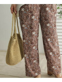 【SALE／30%OFF】DOORS 【WEB限定】フラワープリントイージーパンツ アーバンリサーチドアーズ パンツ/ジーンズ パンツその他 ブラウン ホワイト ベージュ【送料無料】