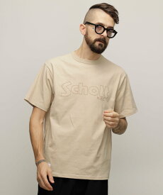Schott T-SHIRT "BASIC LOGO"/Tシャツ "ベーシックロゴ ショット トップス カットソー・Tシャツ ベージュ ブラック ホワイト ブラウン ネイビー グレー【送料無料】