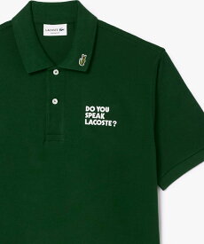 LACOSTE オーガニックコットン鹿の子 RENE DID IT FIRST半袖ポロシャツ ラコステ トップス ポロシャツ グリーン ネイビー【送料無料】