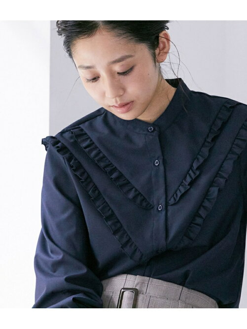 Vis スタンドカラーフリルシャツブラウス Rakuten Fashion 楽天ファッション 旧楽天ブランドアベニュー Bk1266