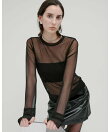 kiehtova/SHEER STRETCH TULLE TOPS/シアー ストレッチ チュール トップス 長袖