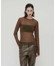 kiehtova/SHEER STRETCH TULLE TOPS/シアー ストレッチ チュール トップス 長袖