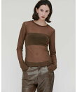 kiehtova/SHEER STRETCH TULLE TOPS/シアー ストレッチ チュール トップス 長袖